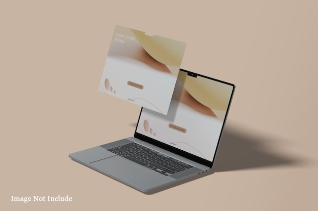 Maqueta del sitio web de la pantalla del portátil
