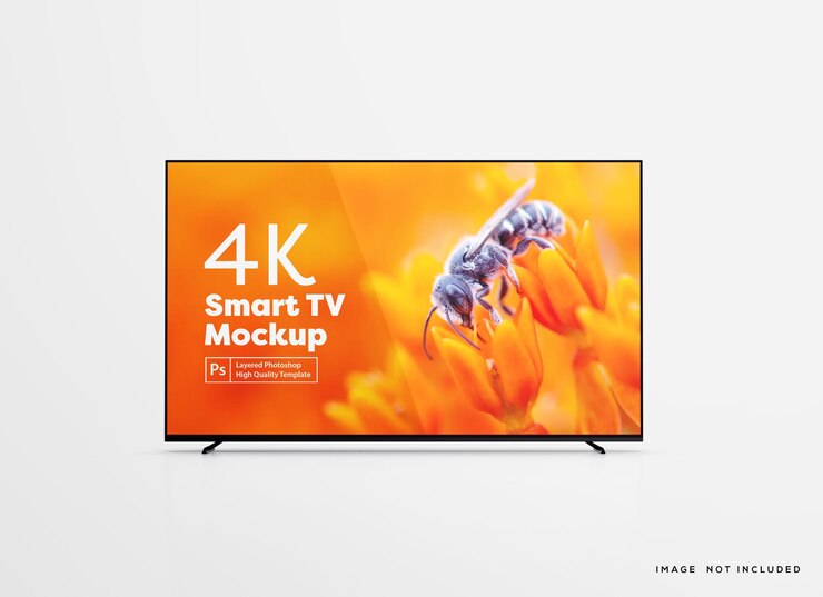 PSD maqueta de smart tv aislada
