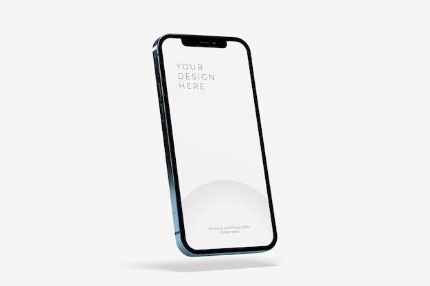 PSD maqueta de smartphone flotante realista
