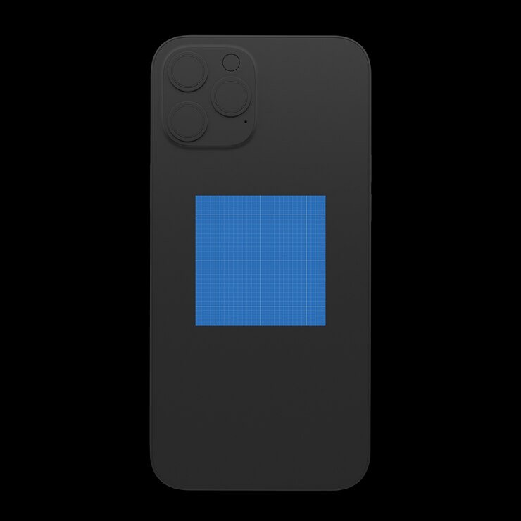 PSD maqueta de smartphone negro