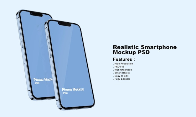 Maqueta de smartphone premium realista