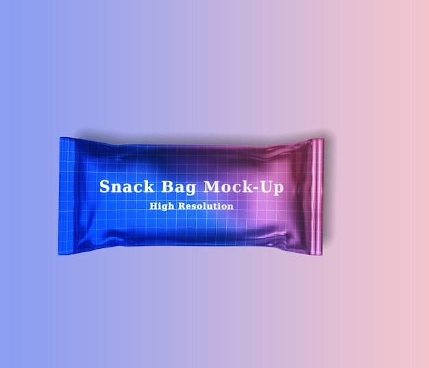 Maqueta de snack, chocolate y barra de caramelo