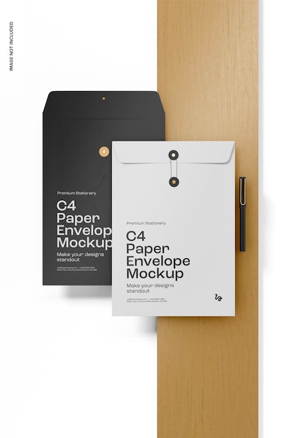 Maqueta de Sobres de Papel C4, Vista Superior
