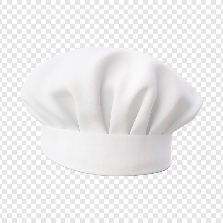 PSD maqueta de sombrero de chef sobre un fondo transparente