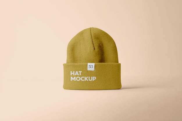 Maqueta de sombrero de invierno