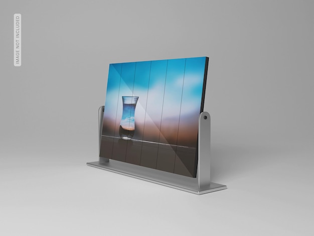 Maqueta de soporte de pantalla de tv LED ancha