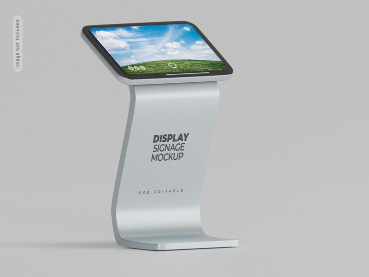 Maqueta de soporte de señalización de pantalla digital