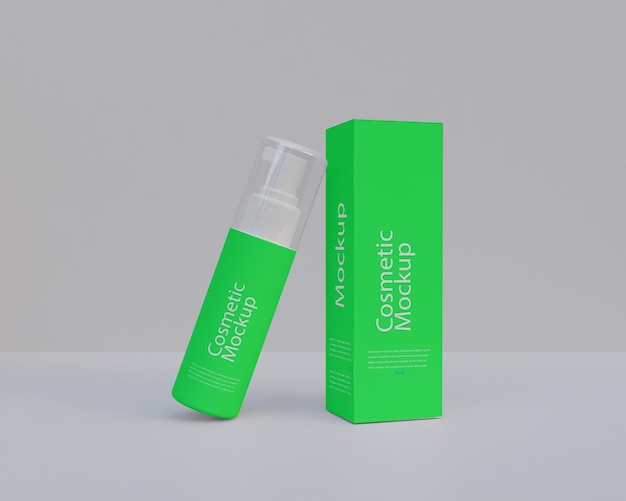 Maqueta de spray de perfume cosmético