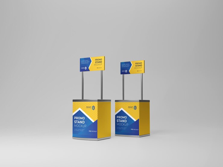 Maqueta de stand promocional pequeño