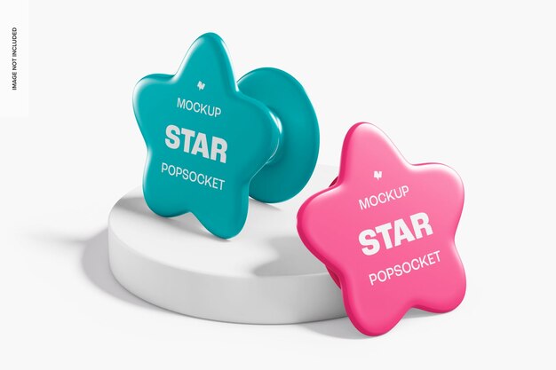 Maqueta de Star Popsockets, en el podio