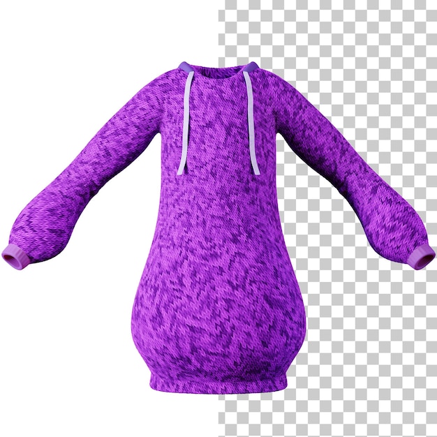 Maqueta de sudadera con capucha aislada Diseño de sudadera de punto vacío vista frontal 3d render