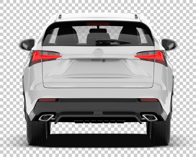 Maqueta de suv realista PSD aislada en la ilustración de representación 3d de fondo transparente