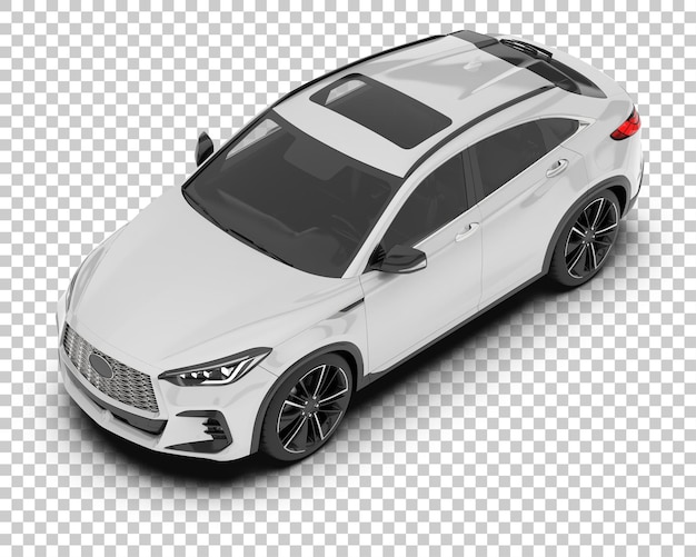 Maqueta de suv realista PSD aislada en la ilustración de representación 3d de fondo transparente
