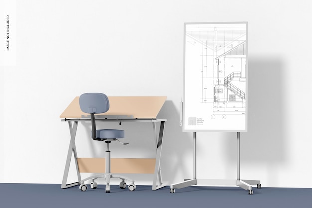 PSD maqueta de tablero de arquitectura