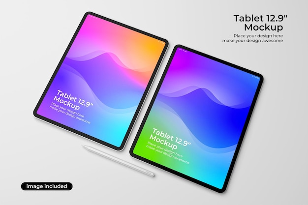 PSD maqueta de tablet pro en estilo simple