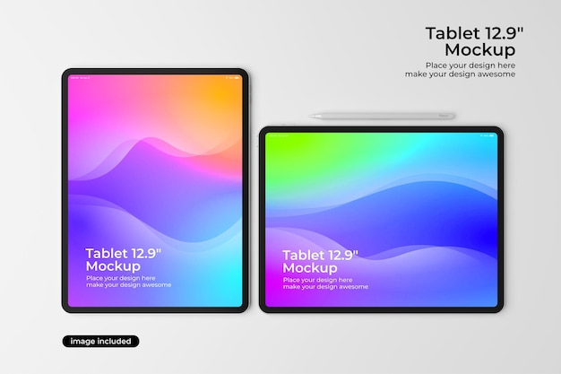 PSD maqueta de tablet pro en estilo simple