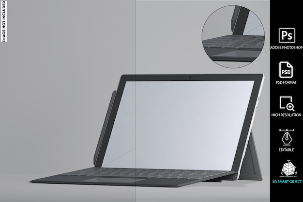 Maqueta de tableta surface pro 7