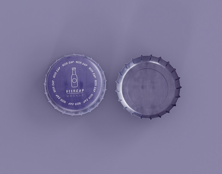 PSD maqueta de tapas de cerveza