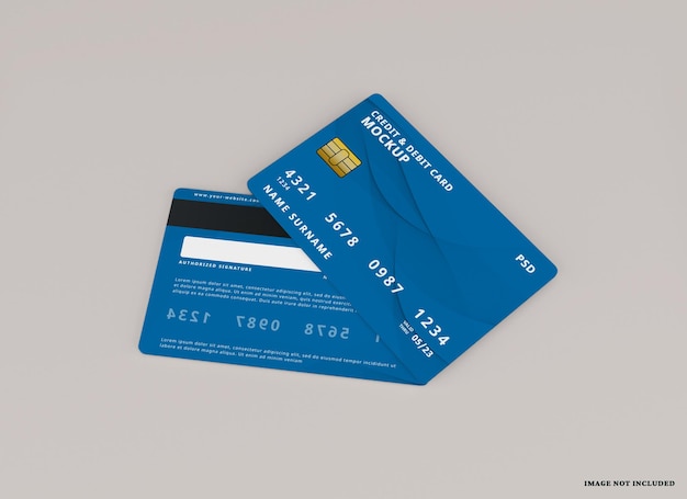 maqueta de tarjeta bancaria realista