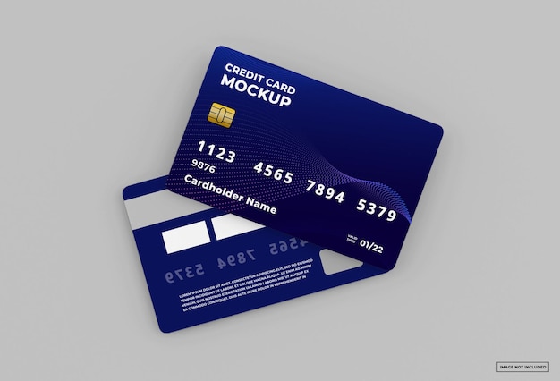 Maqueta de tarjeta de crédito aislada
