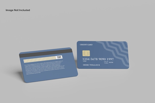 PSD maqueta de la tarjeta de crédito