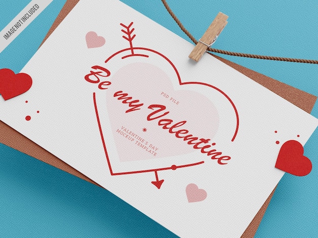 Maqueta de la tarjeta del día de San Valentín