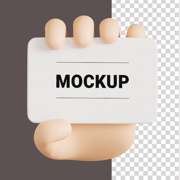 Maqueta de tarjeta de mano
