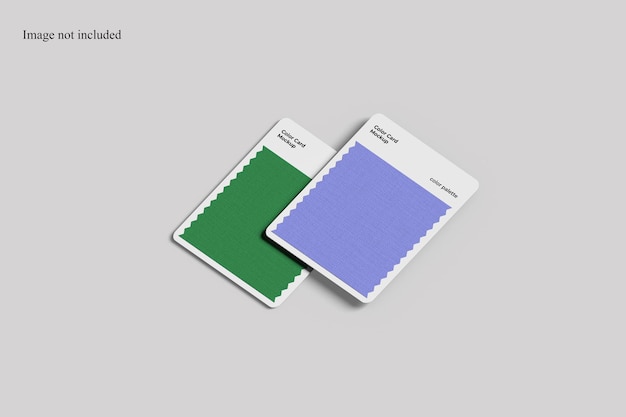 Maqueta de tarjeta de paleta de colores para mostrar sus referencias de color