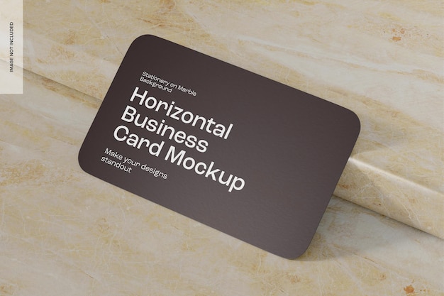Maqueta de Tarjeta de Presentación Corporativa Horizontal, Inclinada