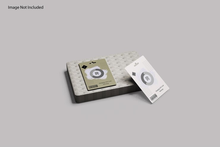 PSD maqueta de tarjeta de regalo colgante