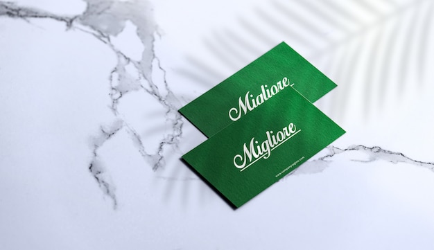 Maqueta de tarjeta de visita elegante y minimalista
