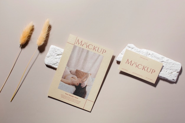 Maqueta de tarjeta de visita de papel