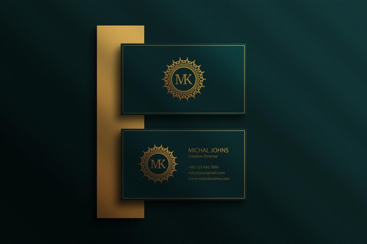 Maqueta de tarjeta de visita de Photoshop con diseño de superposición de sombras