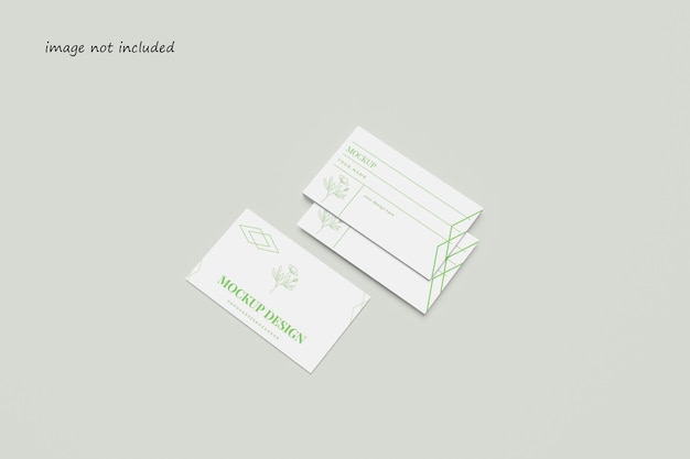 Maqueta de tarjeta de visita verde blanca