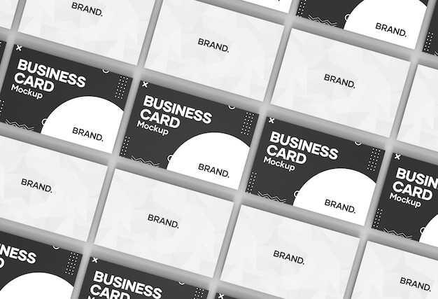 Maqueta de tarjetas de visita en blanco y negro