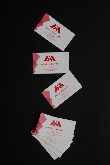 PSD maqueta de tarjetas de visita de papel profesional