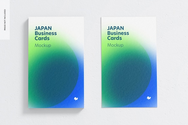 Maqueta de Tarjetas de Visita con Retrato de Japón