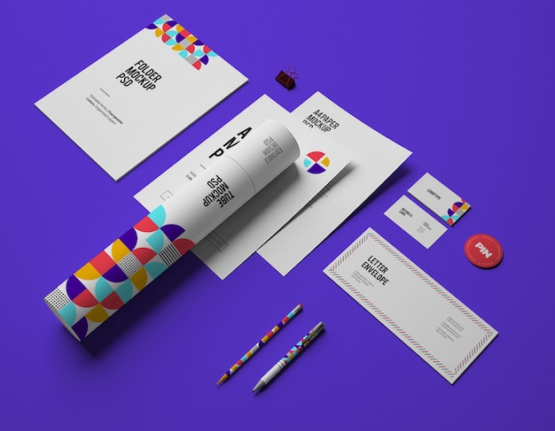 maqueta con tarjetas de visita