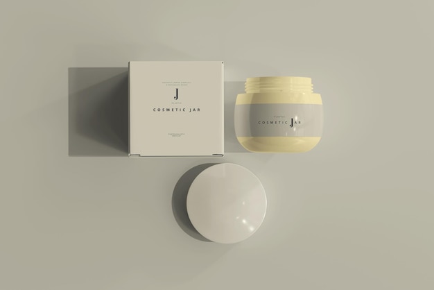 Maqueta de tarro cosmético