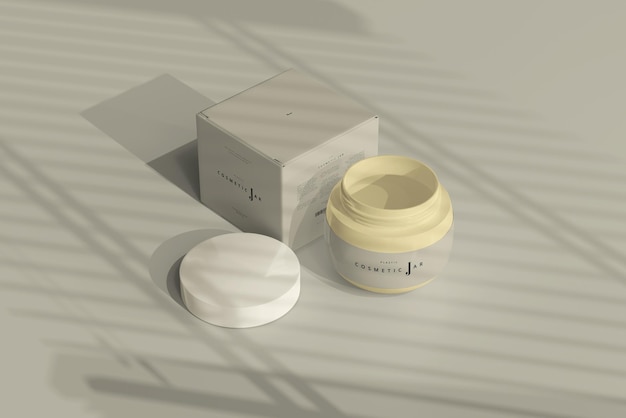 Maqueta de tarro cosmético