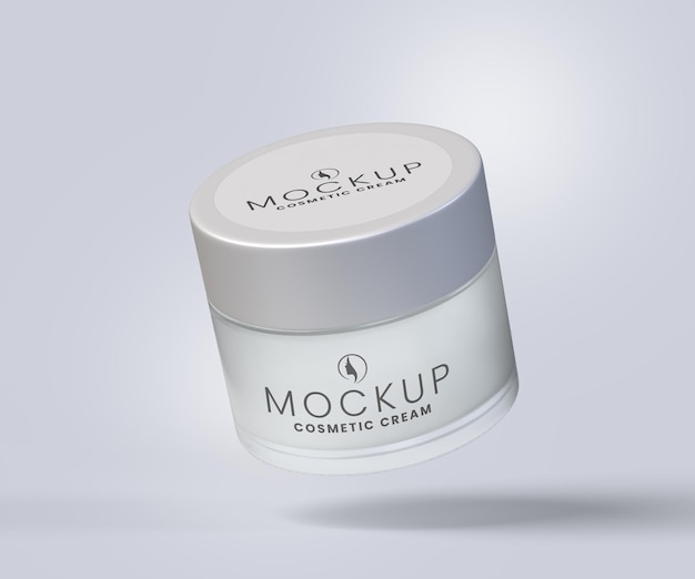 Maqueta de tarro de crema cosmética