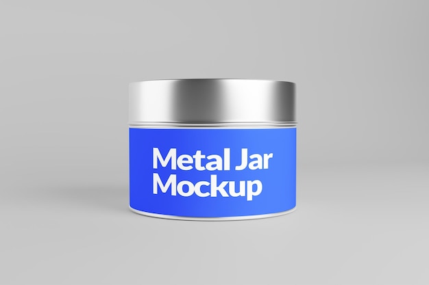 Maqueta de tarro de metal
