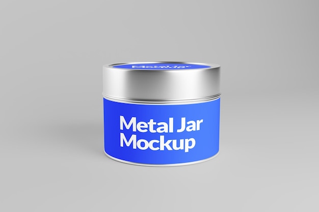 Maqueta de tarro de metal