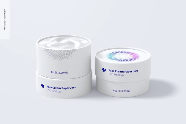 Maqueta de tarros de crema facial de 4 oz