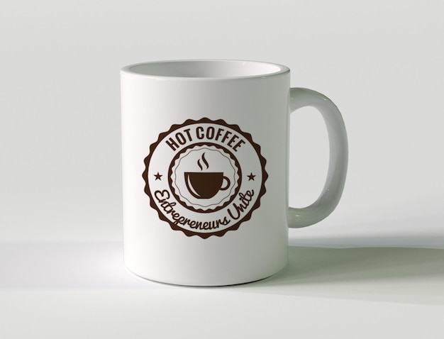 Maqueta de taza blanca de café psd