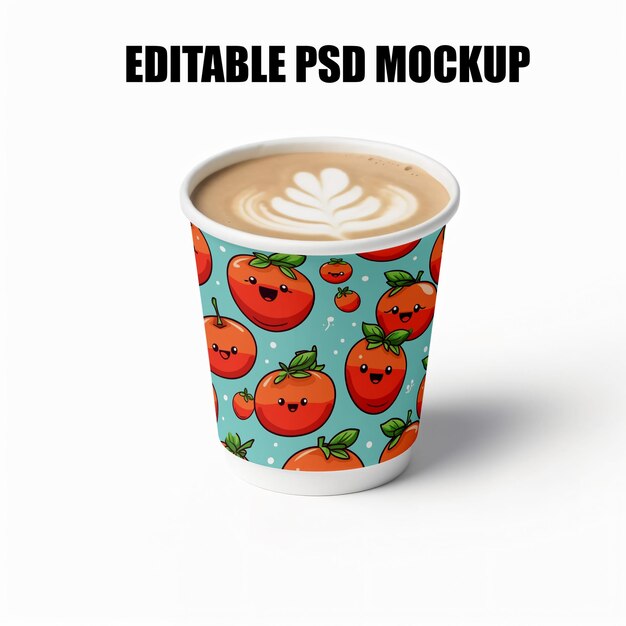 Maqueta de taza de café de calidad premium PSD