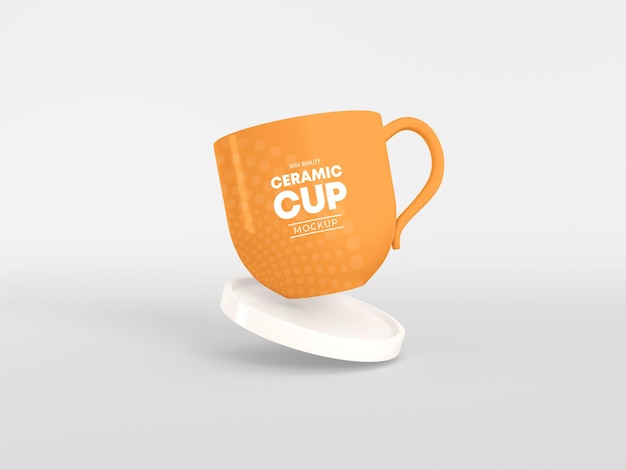 Maqueta de taza de café de cerámica
