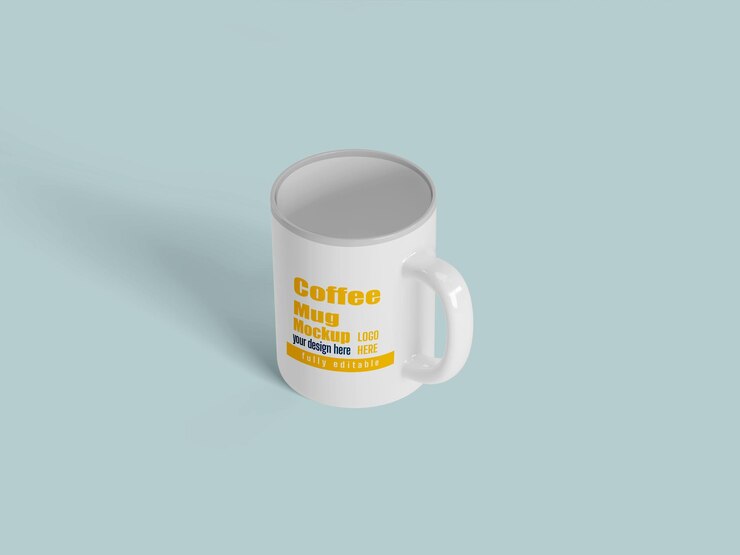 Maqueta de taza de café con leche