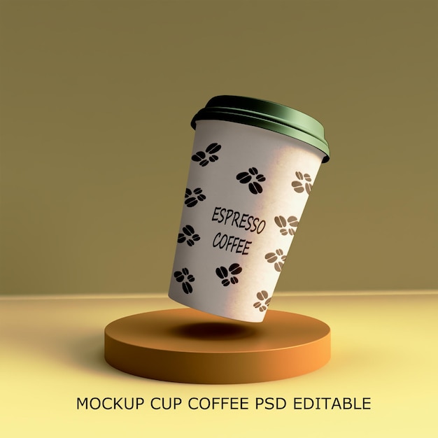 Maqueta taza de cafe psd