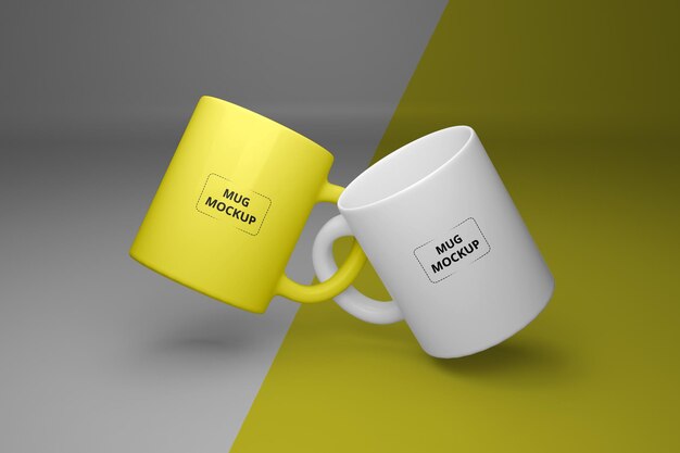 Maqueta de taza de café realista psd premium